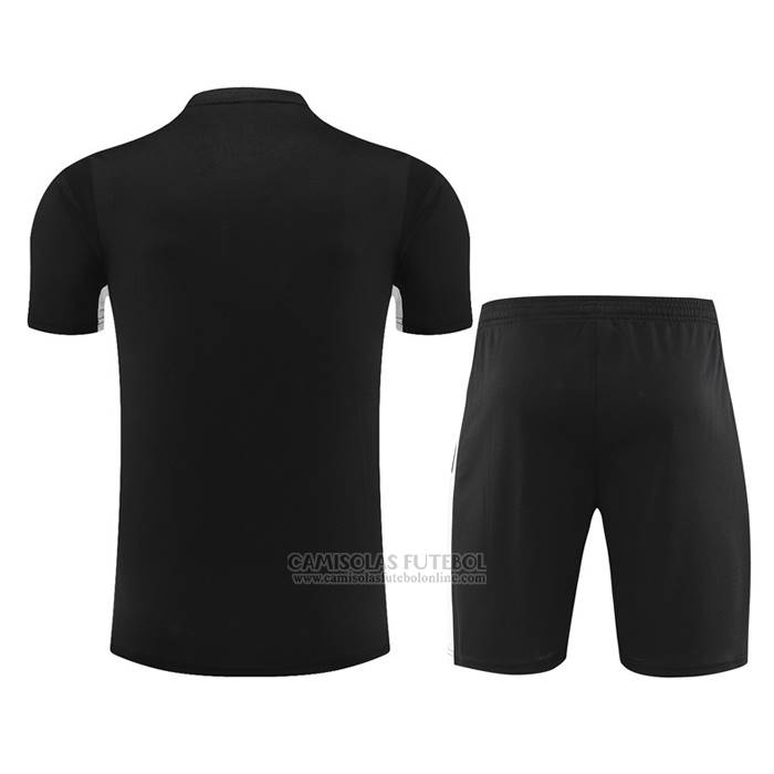 Fato de Treino Paris Saint-Germain Manga Curta 2023-2024 Preto - Calcas Curta